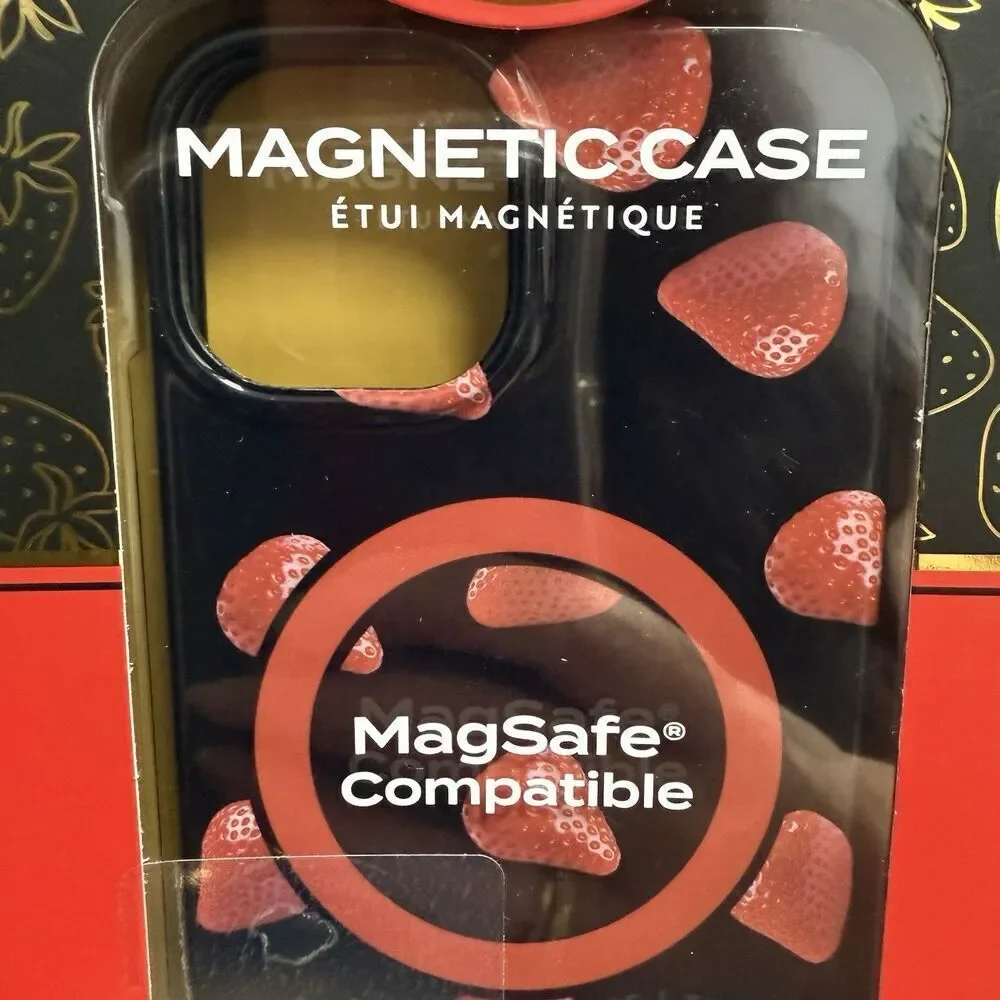 Isla Rae Protective iPhone Case 13 / 14 / 15 MagSafe Magnetic New Strawberries
